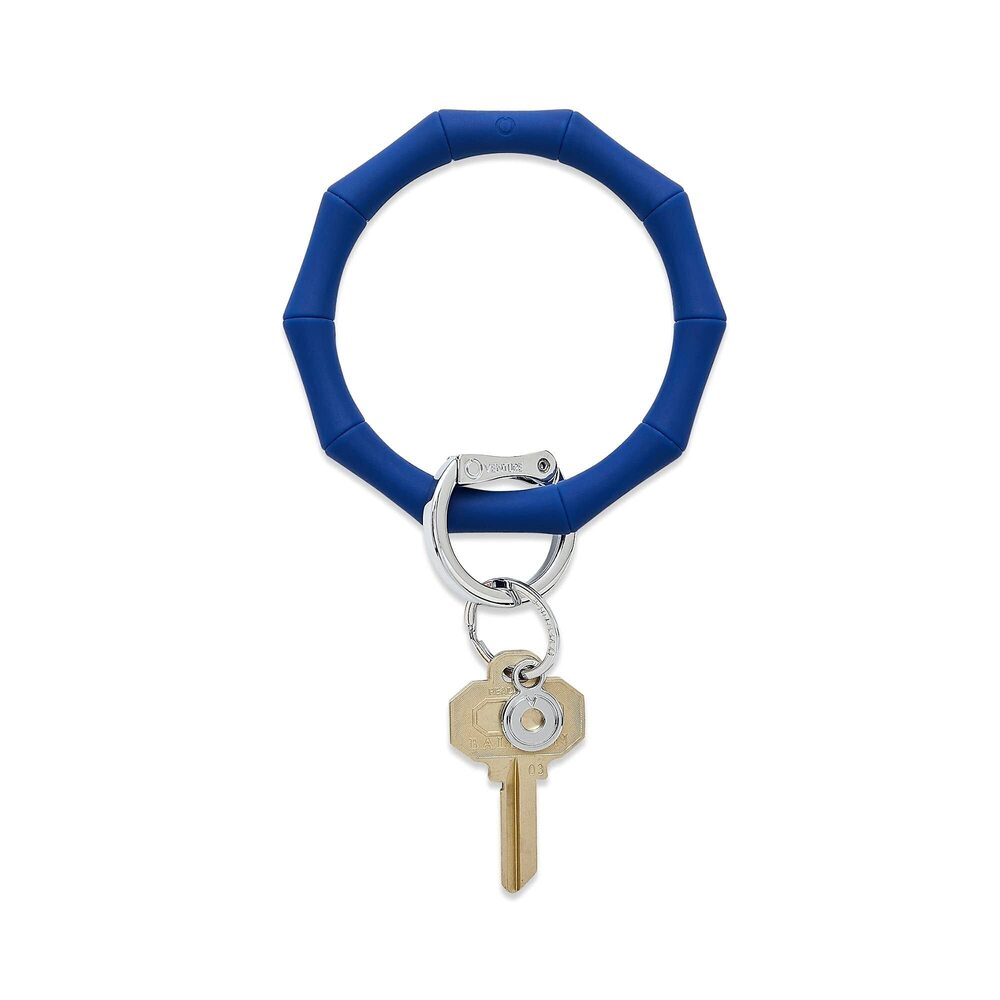 5036 Midnight Navy Bamboo - Silicone Big O Key Ring